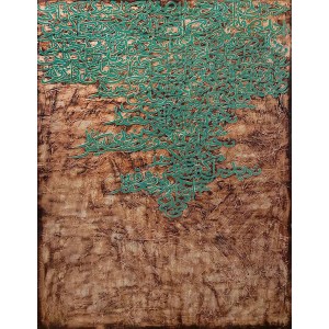 Sana Nezam, 36 x 48, Acrylic on Canvas, Calligraphy Painting, AC-SNZ-013
